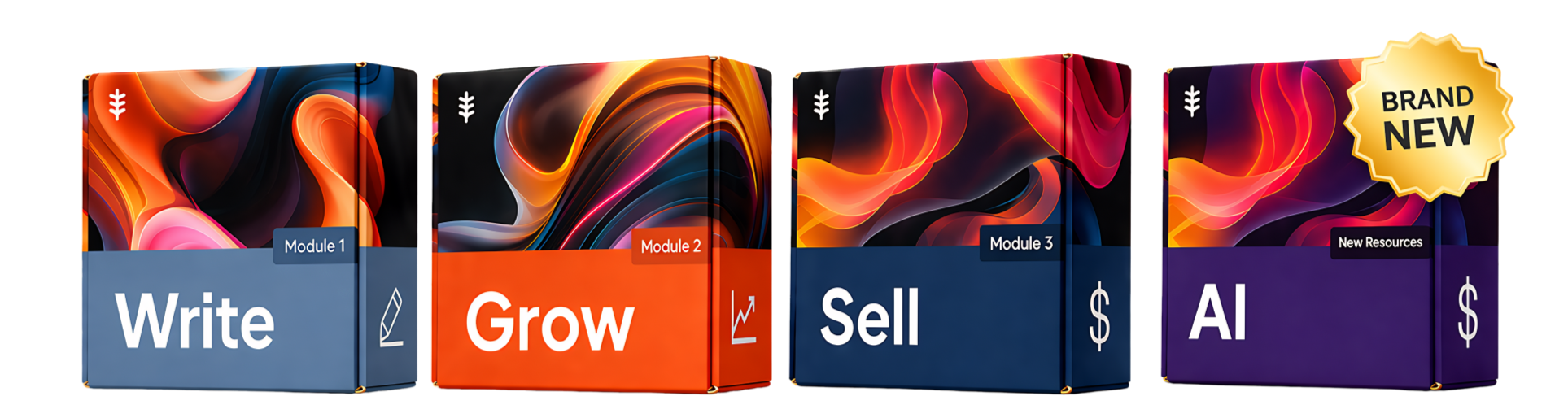 Course bundle visual for Write Grow Sell Course bundle visual for Write Grow Sell
